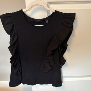 Vero Moda Black Ruffled Blouse